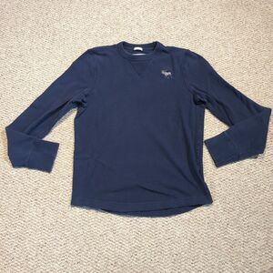 Vintage Abercrombie & Fitch Muscle Shirt Mens Large Blue Moose Logo